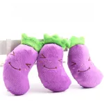 Cute Eggplant Squeaky Pet Plush Toy