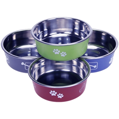 Double layer Anti-slip Stainless Steel Pet Bowl 02