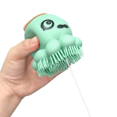 Silicone Pet Bath Brush with Built in Shampoo 02