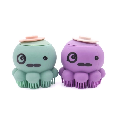 Silicone Pet Bath Brush with Built in Shampoo 01