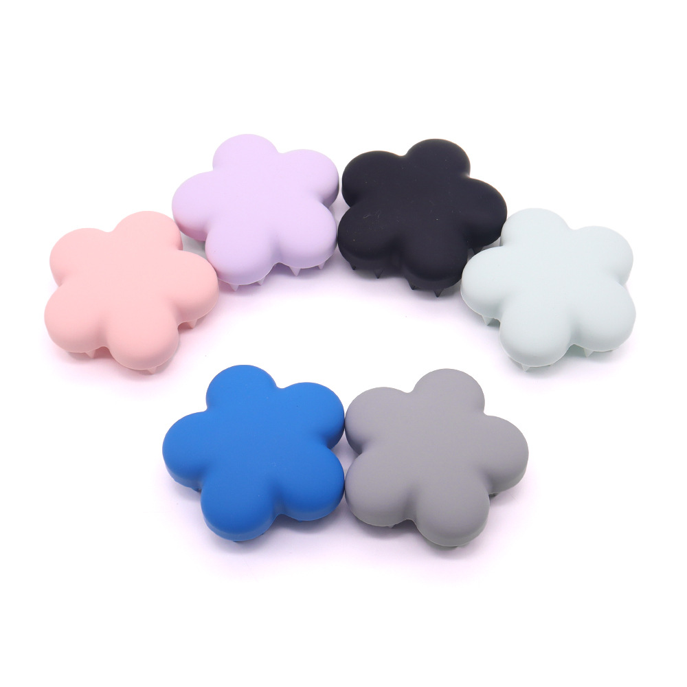 Silicone Pet Bath Brush Flower Shape