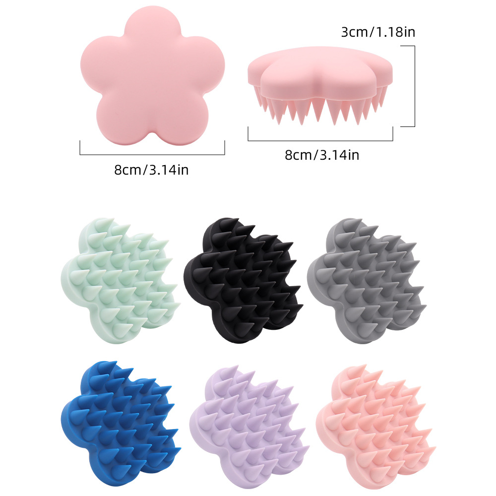 Silicone Pet Bath Brush Flower Shape