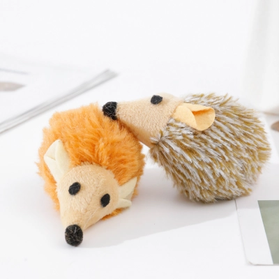 Plush Hedgehog Cat Teaser Toy 01