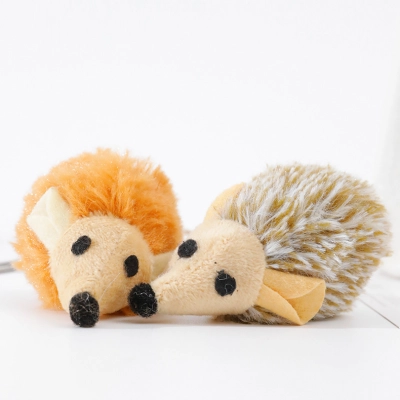 Plush Hedgehog Cat Teaser Toy 02