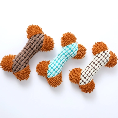 Plush Squeaky Bone Dog Toy 02