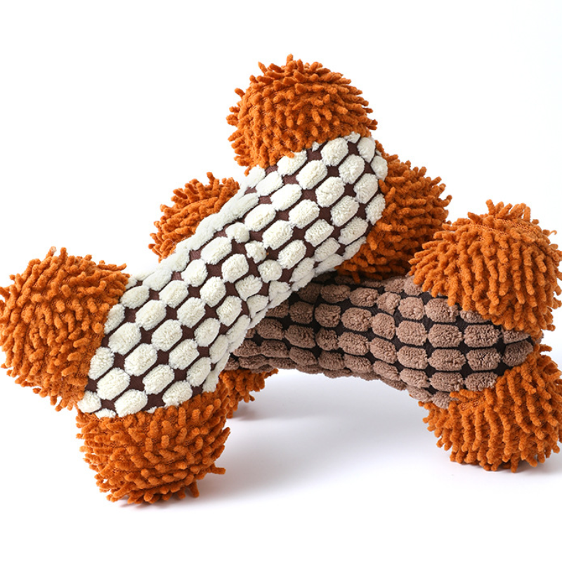 Plush Squeaky Bone Dog Toy