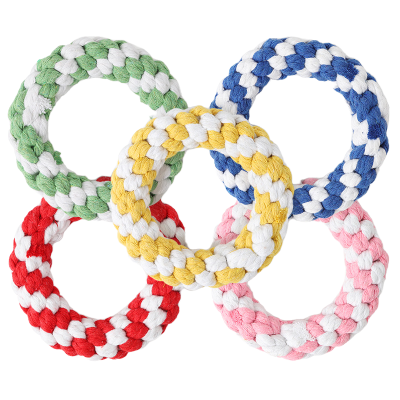 Colorful Braided Dog Rope Toy