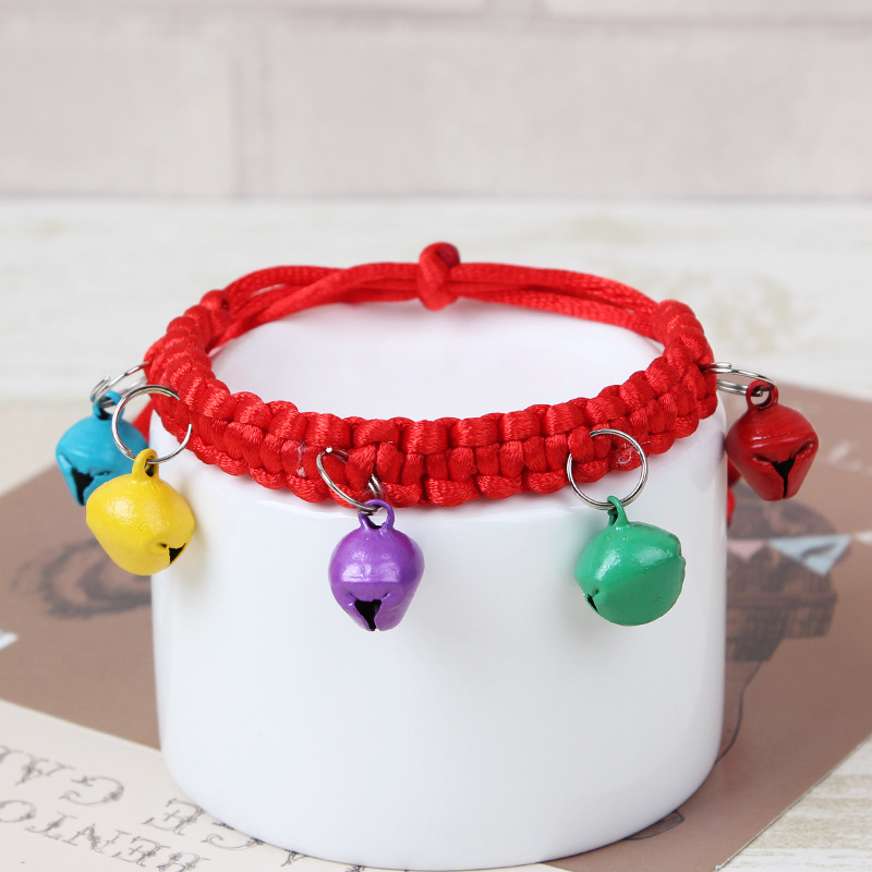 Colorful Braided Cat Collar Set