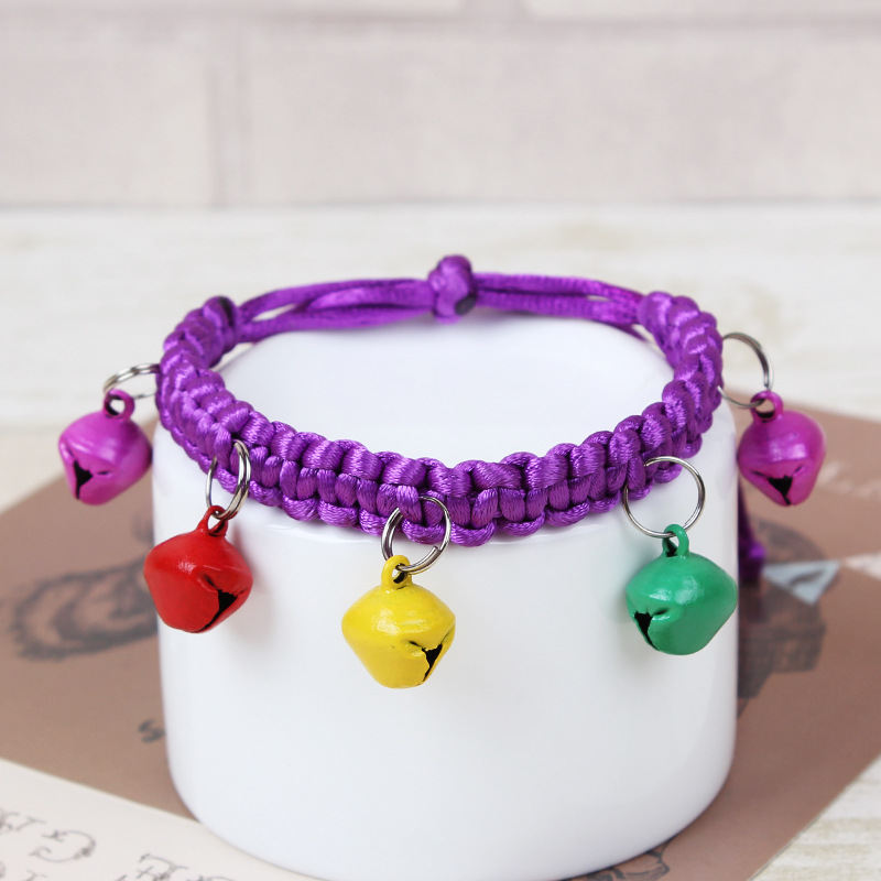 Colorful Braided Cat Collar Set