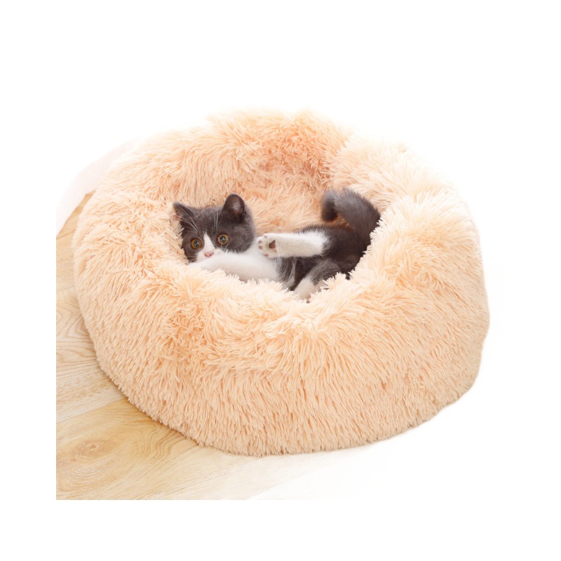 Plush Round Cat Bed Set