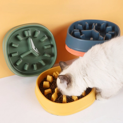 Pet Slow Feeder Clock Bowl 01