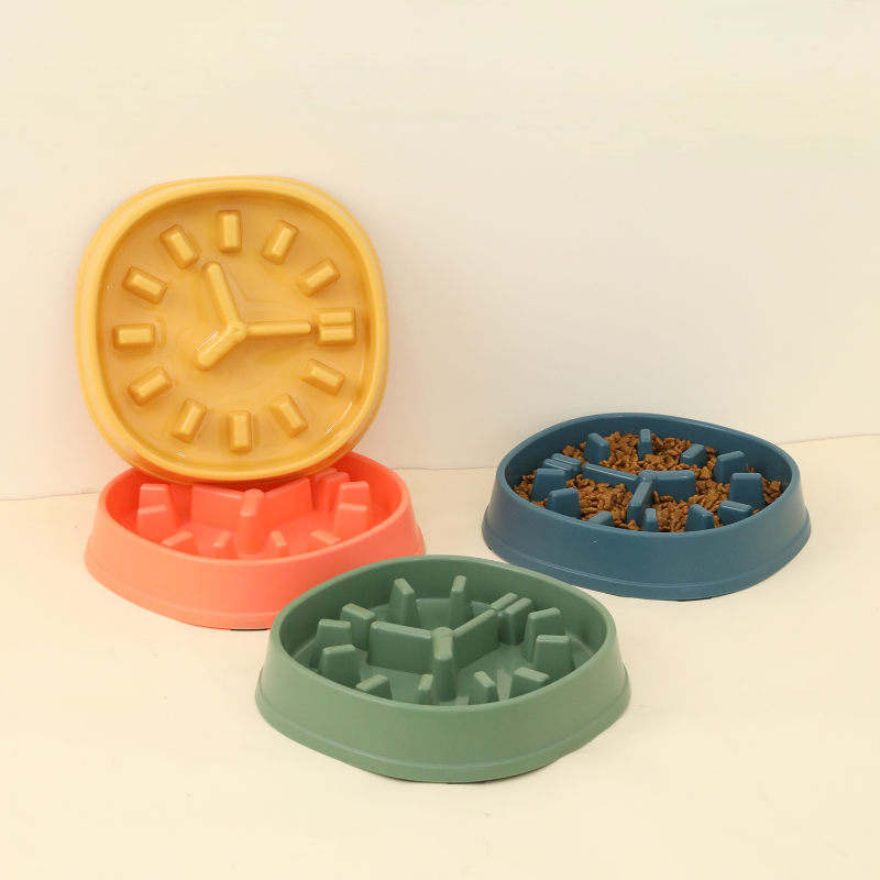 Pet Slow Feeder Clock Bowl