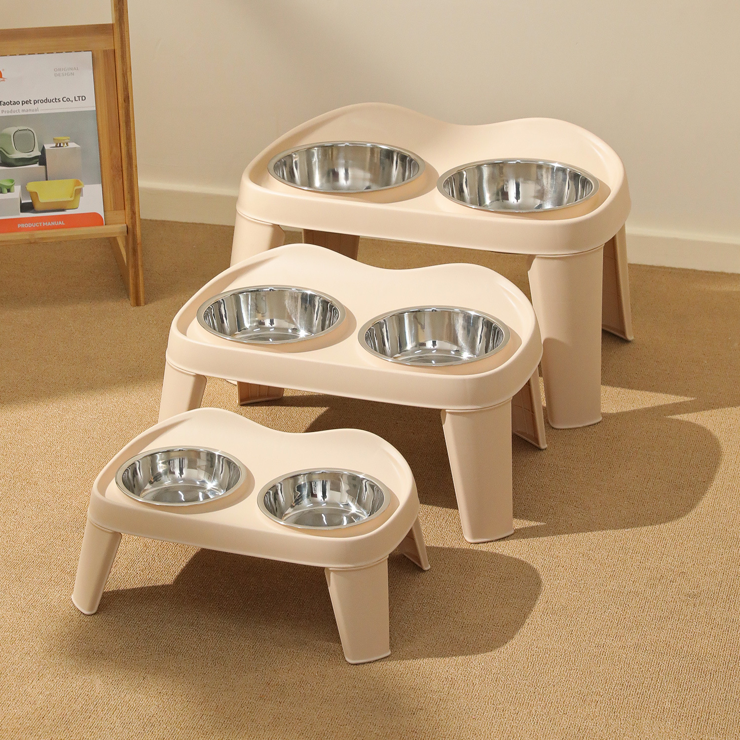 Elevated Dual Bowl Pet Feeder