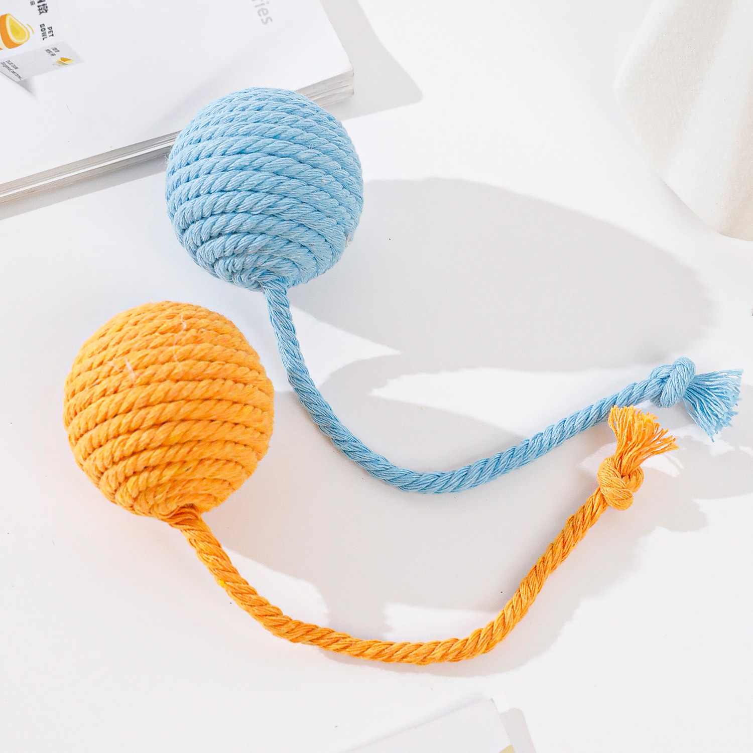 Macaron Cotton Rope Cat Toy