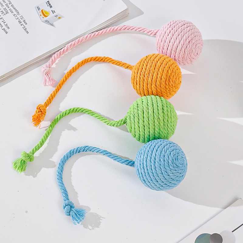 Macaron Cotton Rope Cat Toy