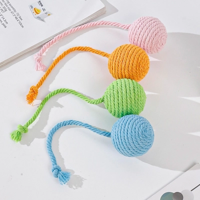 Macaron Cotton Rope Cat Toy 01