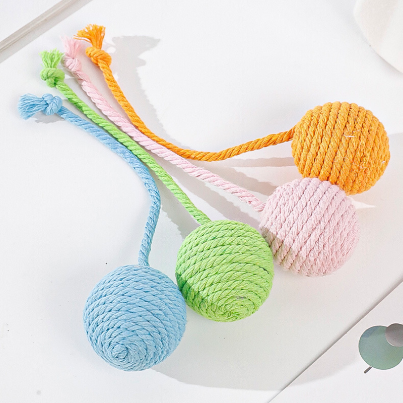 Macaron Cotton Rope Cat Toy