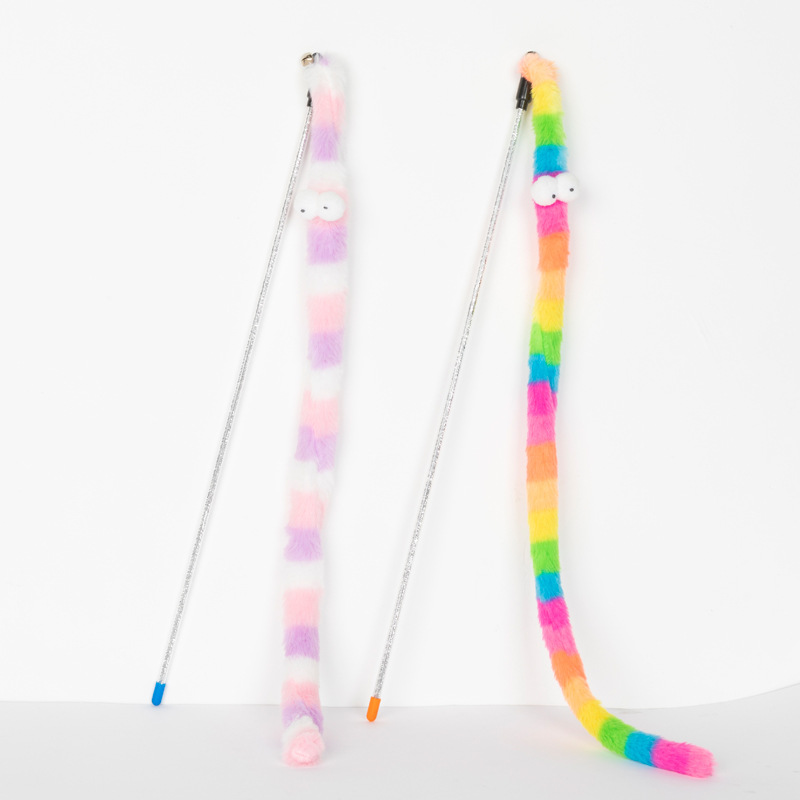 Rainbow Snake Cat Teaser Toy