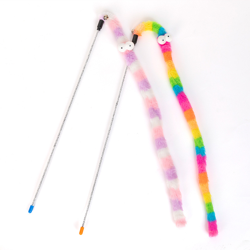 Rainbow Snake Cat Teaser Toy
