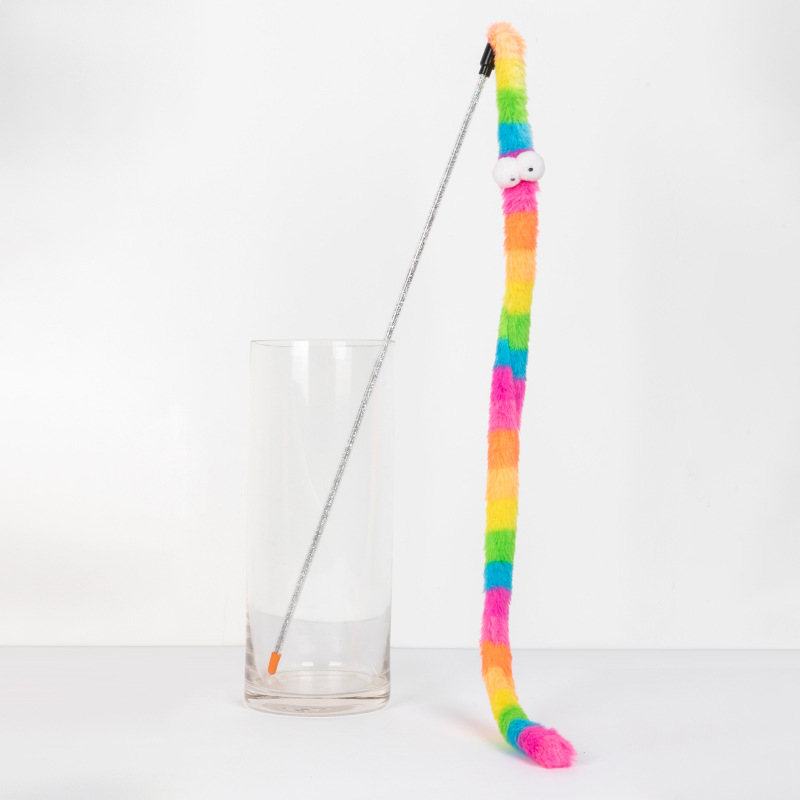Rainbow Snake Cat Teaser Toy