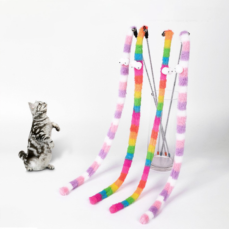 Rainbow Snake Cat Teaser Toy