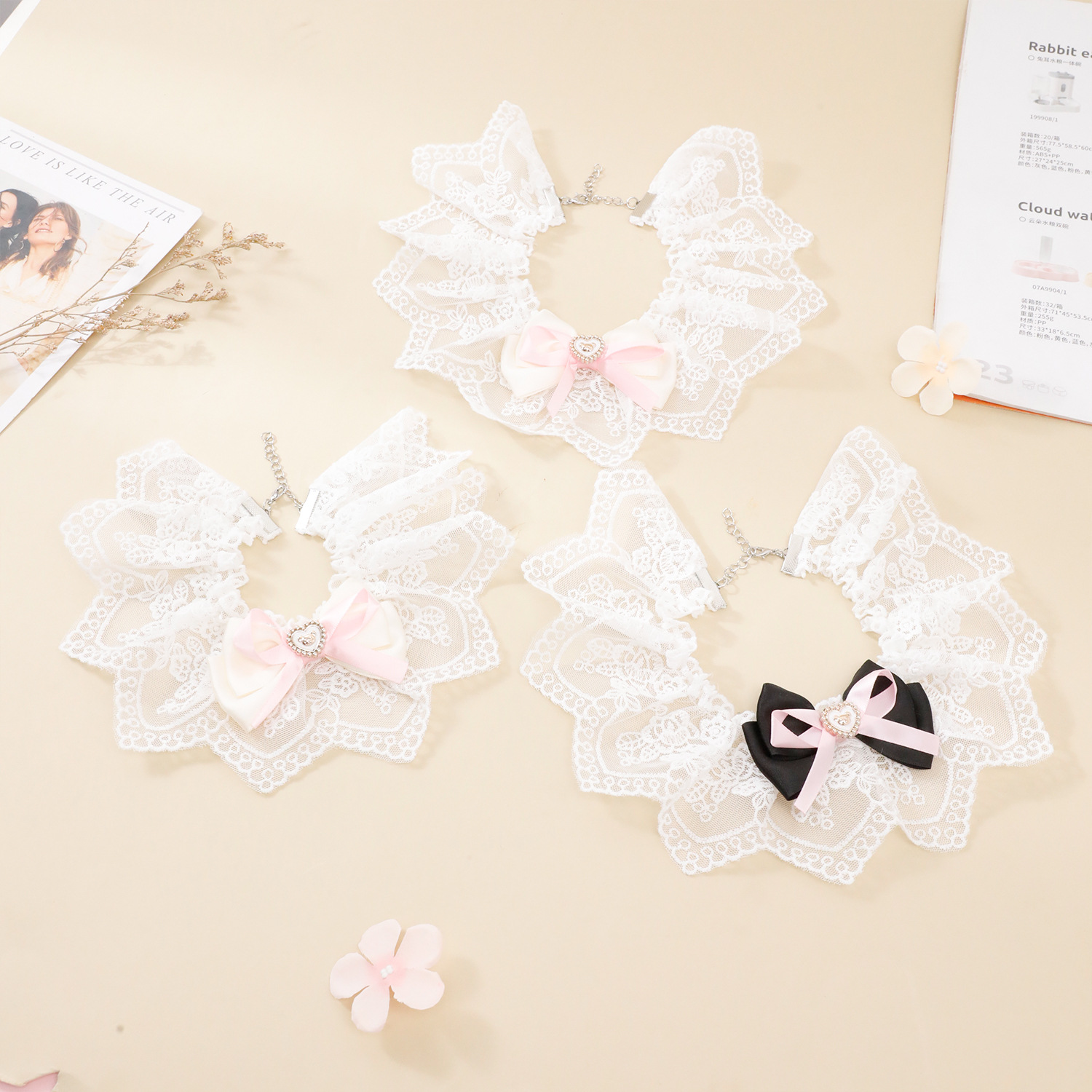 Lace Pet Bib Collar Set