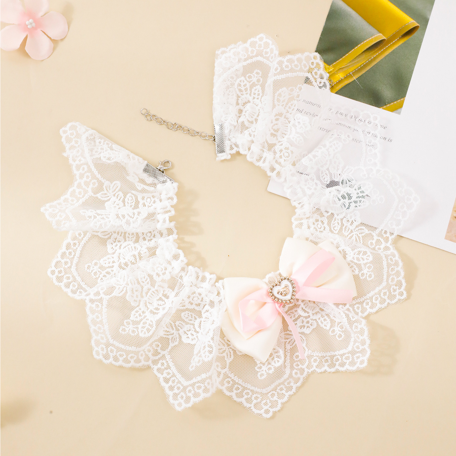 Lace Pet Bib Collar Set