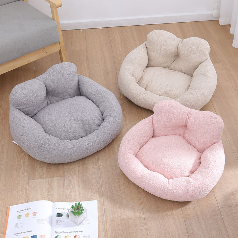 Plush Teddy Dog Cat Bed