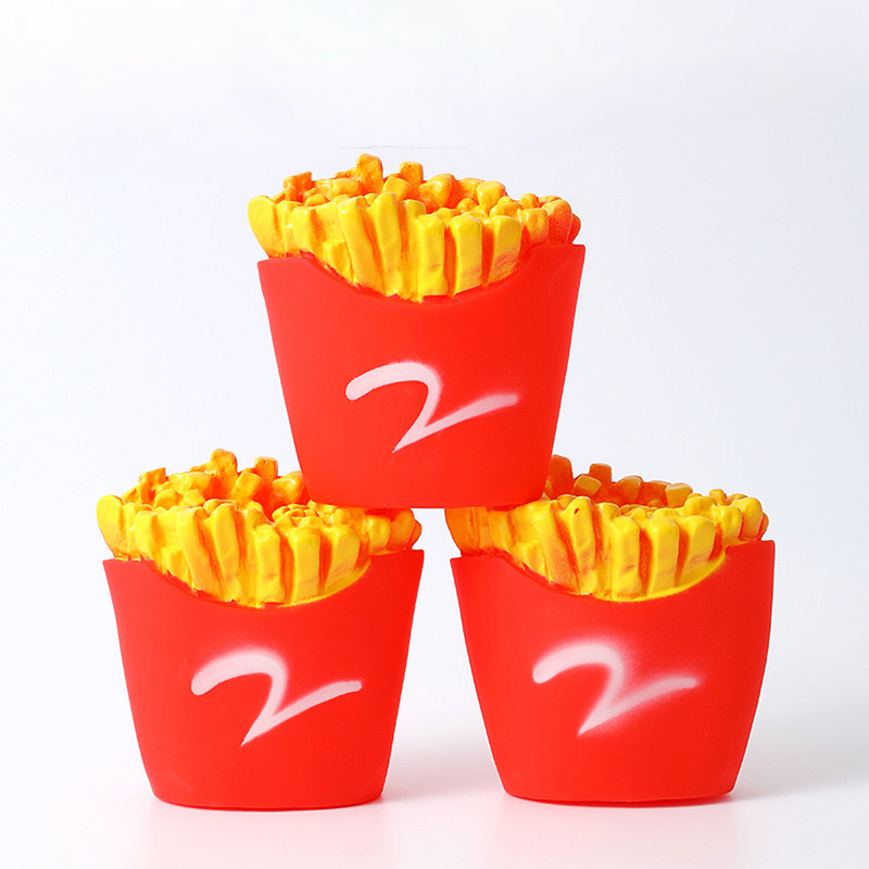 PVC French Fries Dog Toy