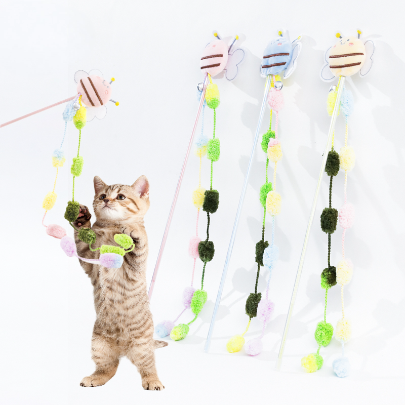 Bee Shape Cat Teaser Toy