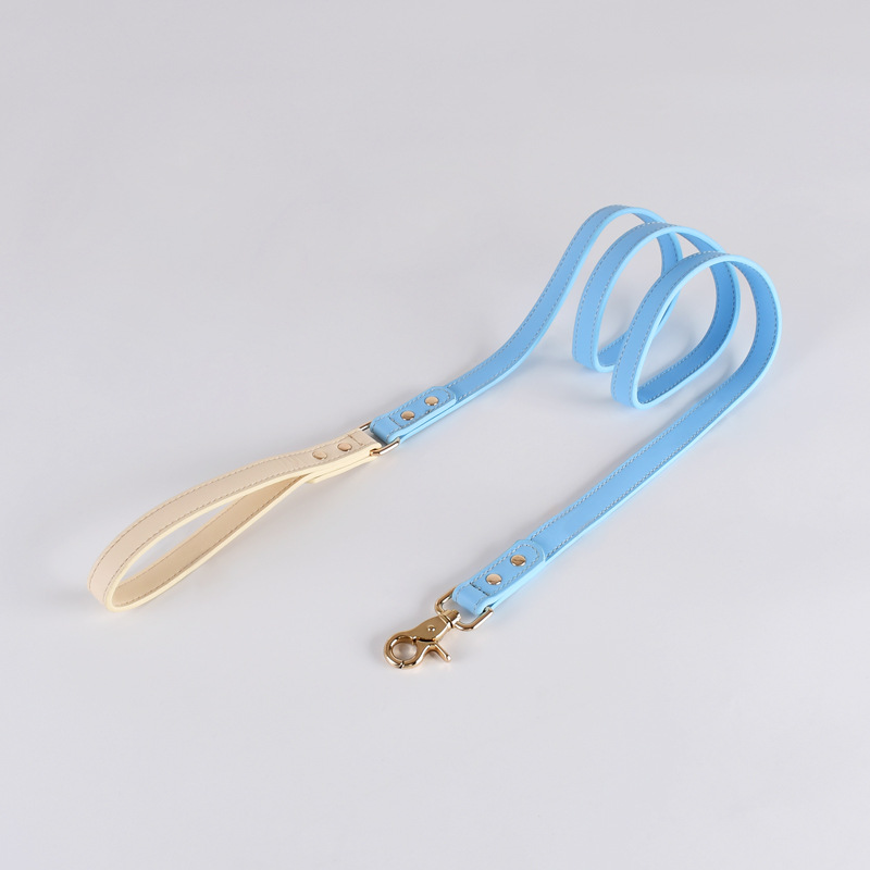 Genuine Leather Dog Collar Set