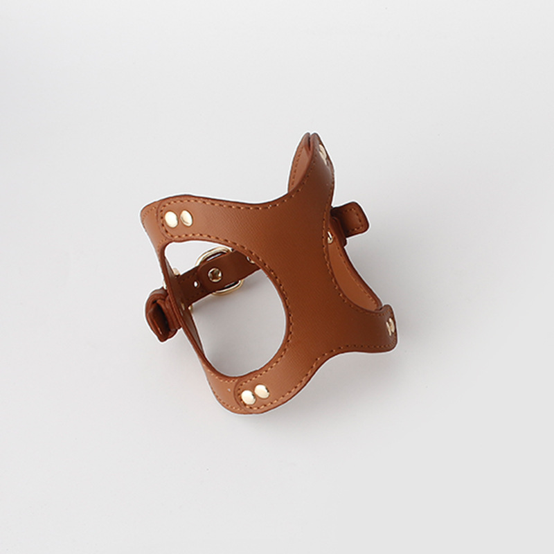 Luxury PU Dog Harness Set