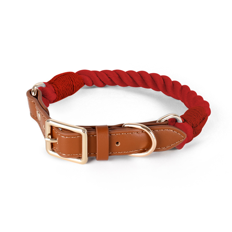Woven Cotton Dog Leash Set