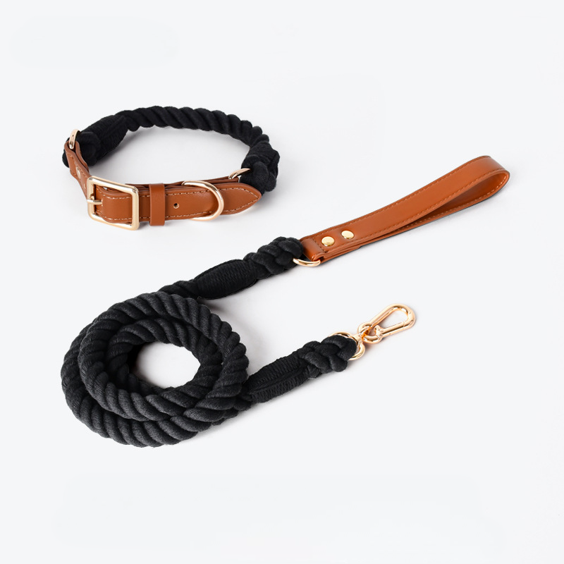 Woven Cotton Dog Leash Set
