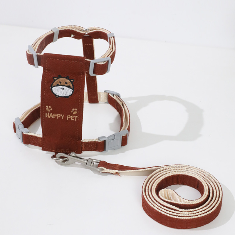 Cow Print Pet Harness Set