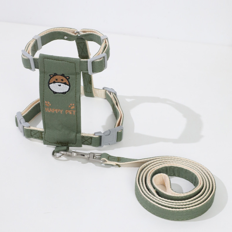 Cow Print Pet Harness Set