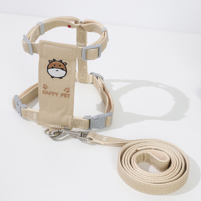 Cow Print Pet Harness Set