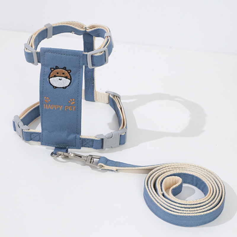 Cow Print Pet Harness Set