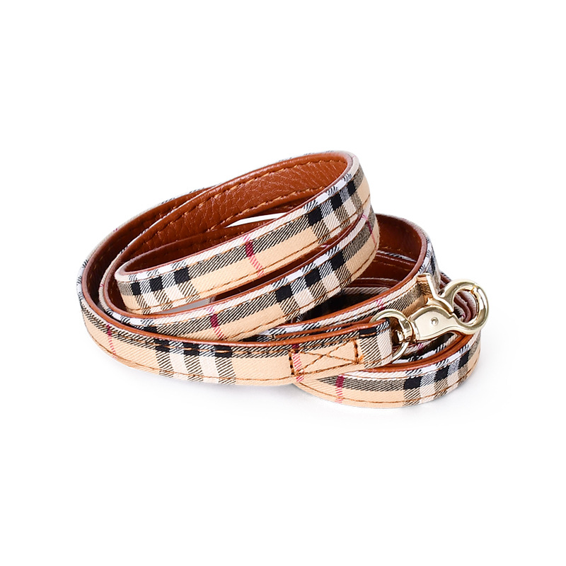 Plaid Pet Bandana Collar Set