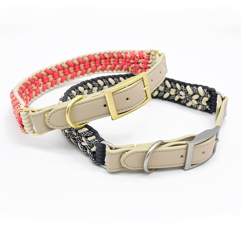 Handwoven Pet Collar Leash