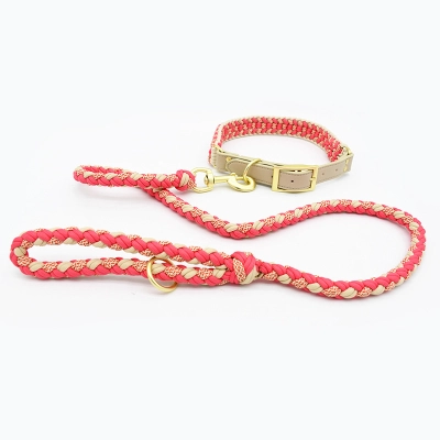 Handwoven Pet Collar Leash 02