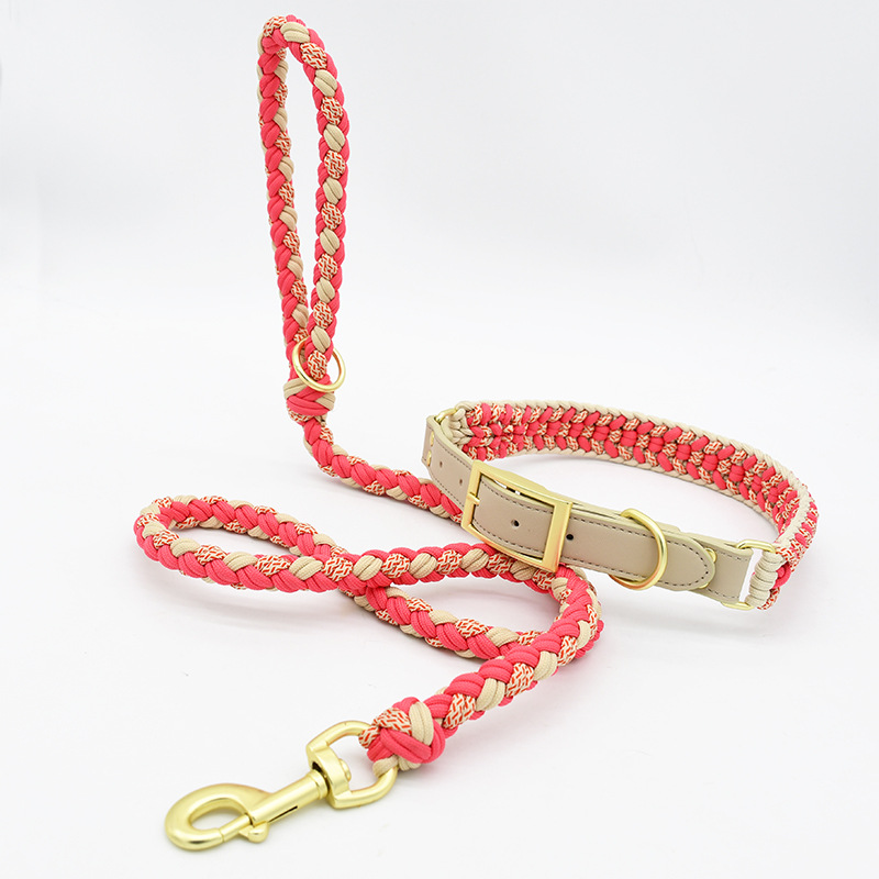Handwoven Pet Collar Leash