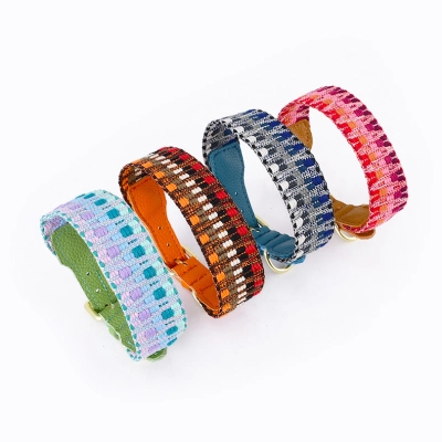 Genuine Leather Pet Collar 01
