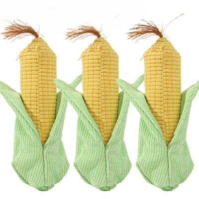 Corn Plush Squeaky Dog Toy 01