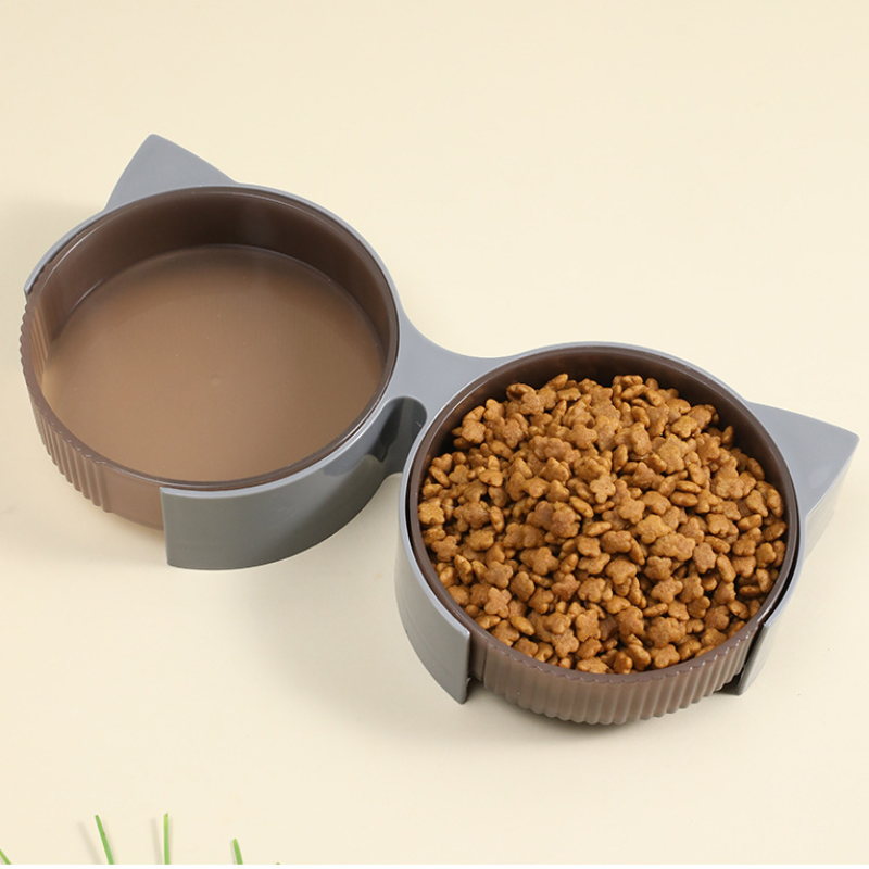 Cat Ear Pet Bowl Set