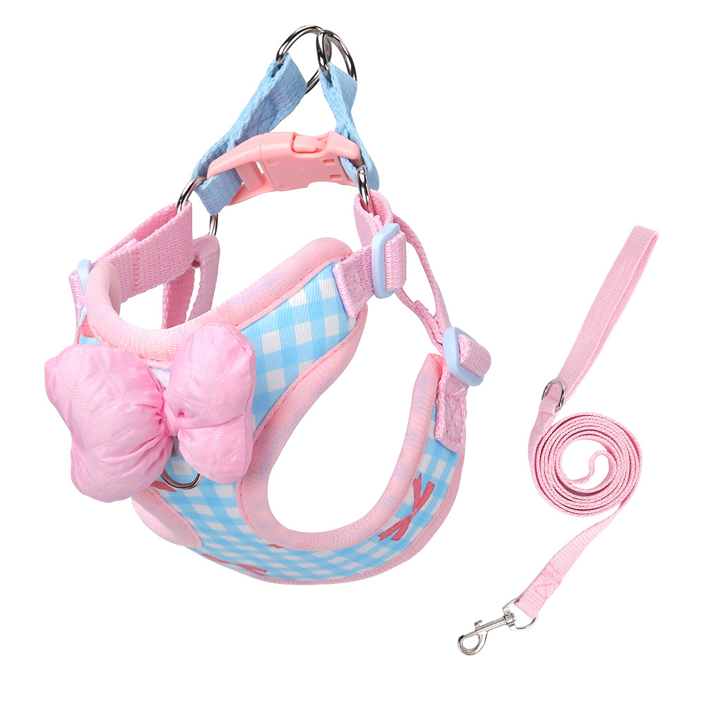 Bowknot Pet Harness Leash