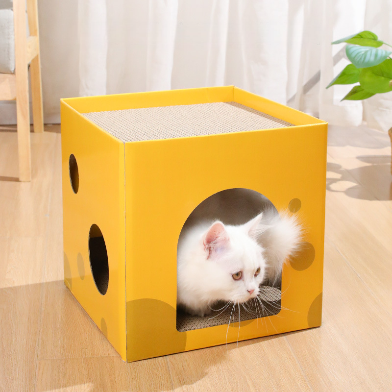 Cheese Cat Scratcher Bed