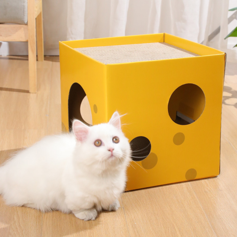 Cheese Cat Scratcher Bed