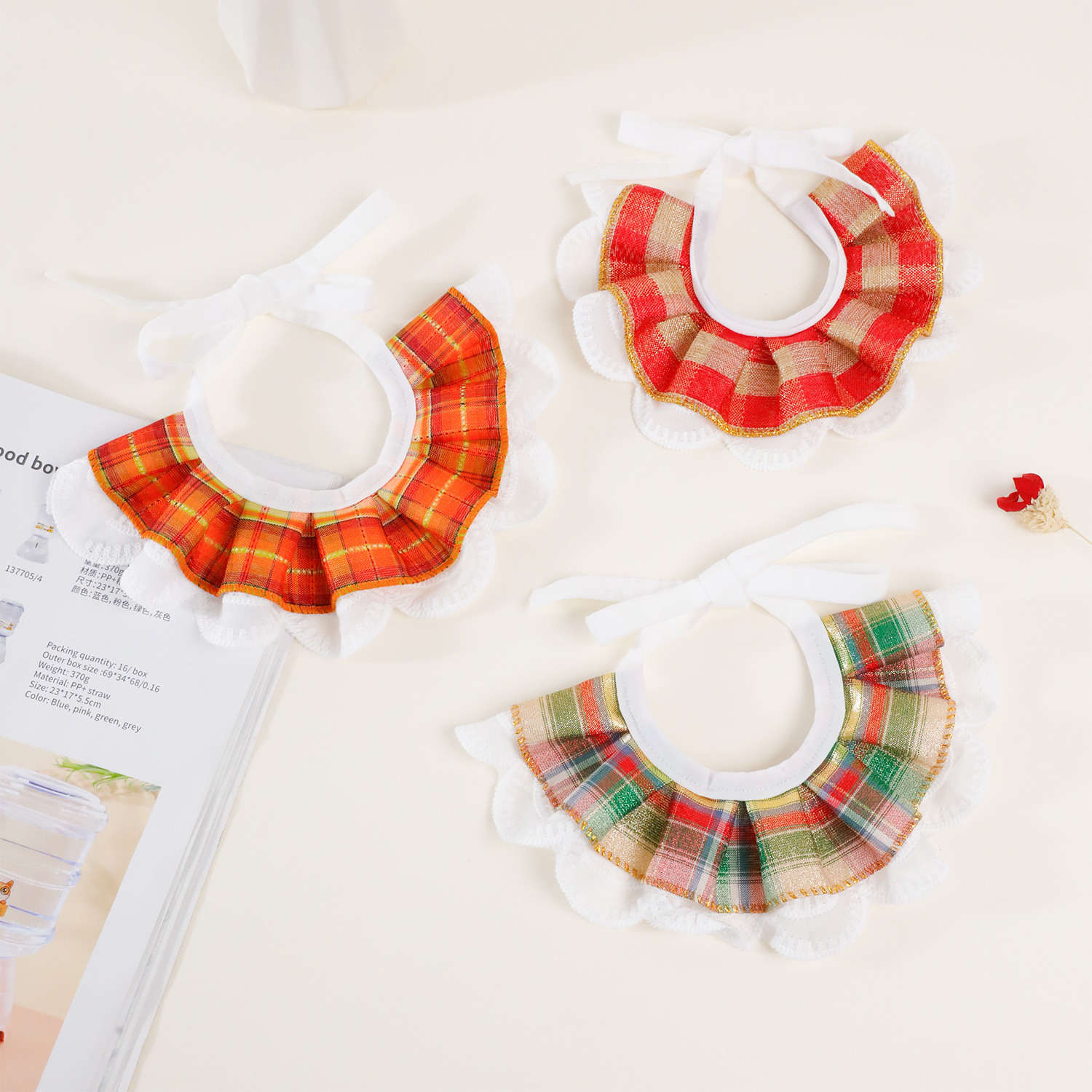 Pet Lace Bib Collar Set