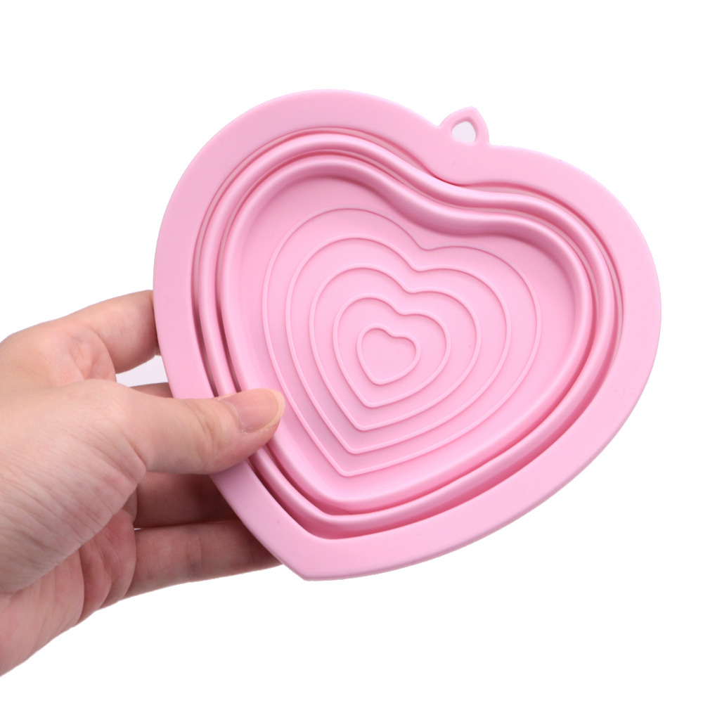 Heart Shape Silicone Pet Bowl